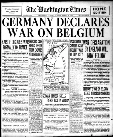 GERMANY DECLARES WAR ON FRANCE