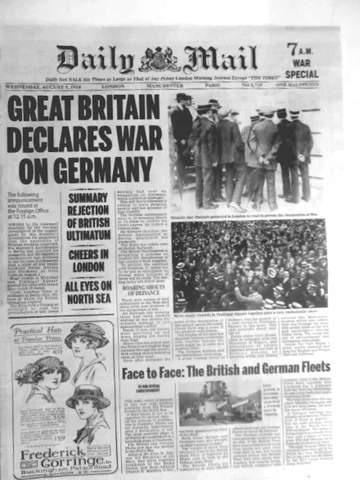 BRITAIN DECLARES WAR ON GERMANY