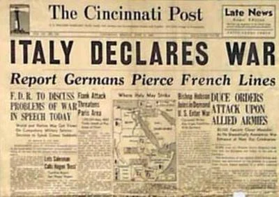 Italy declares war on Austria-Hungary