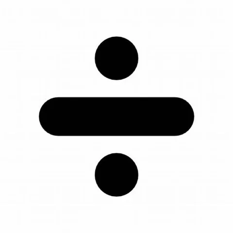division symbol (÷)