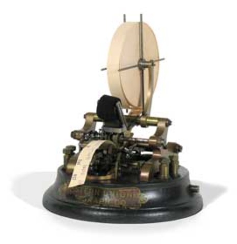 The first stock ticker is invented