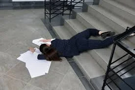 Fell down the stairs