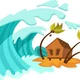 Natural disasters tsunami strong disaster vector 36703686