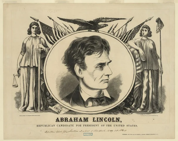 Abraham Lincoln werd gekozen als president
