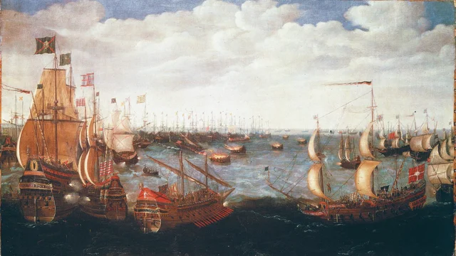 The defeat of the Spanish Armada, by England