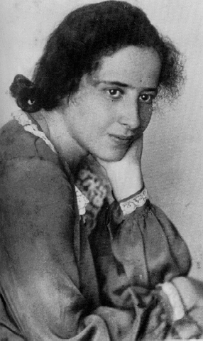 Hannah Arendt, German Jewish philosopher and political theorist fled Germany and arrived in NYC.