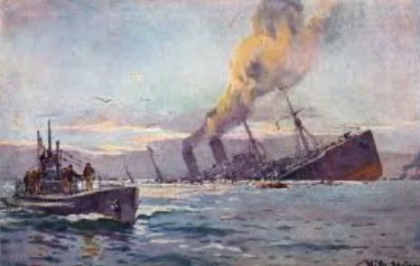 Germany begins naval blockade of Great Britain.