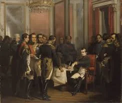 Napoleón despuesto y exiliado