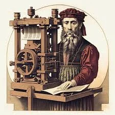 Johann Gutenberg invents the printing press.