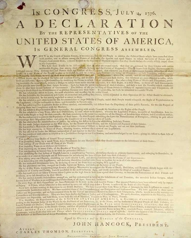 Declaración de la Independencia de los EE.UU.