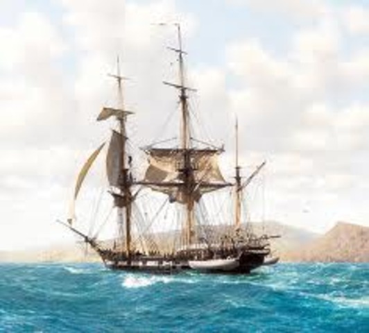 HMS Beagle Leaves South-Africa