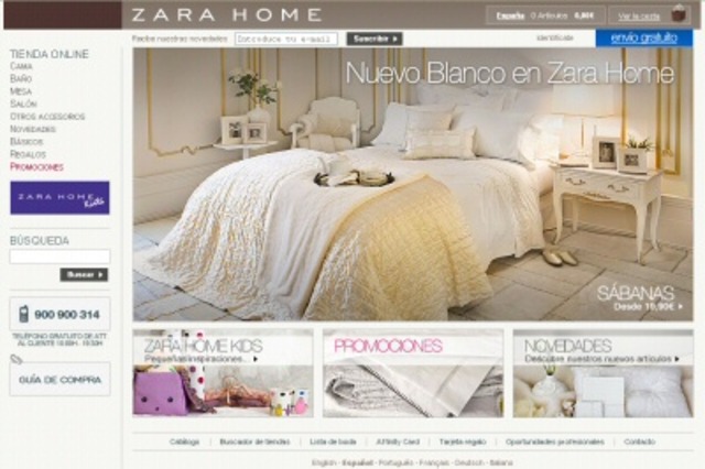Inicia tienda online de Zara Home