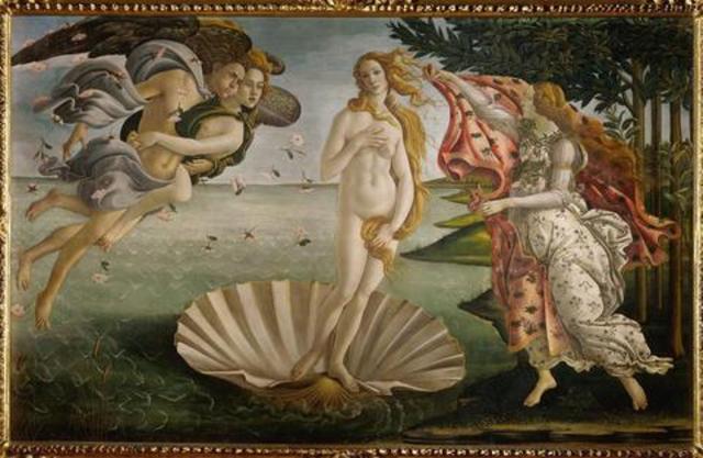 Botticelli, Birth of Venus, 1484- 1486. Early Renaissance.