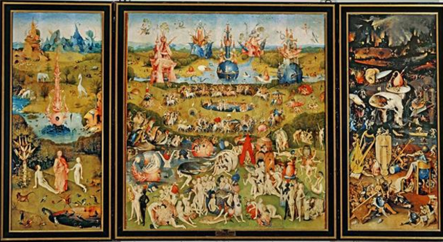 Bosch, Garden of Earthly Delights, 1505-1510. Northern Renaissance.