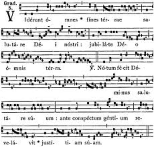 Cant gregorià amb notació quadrada