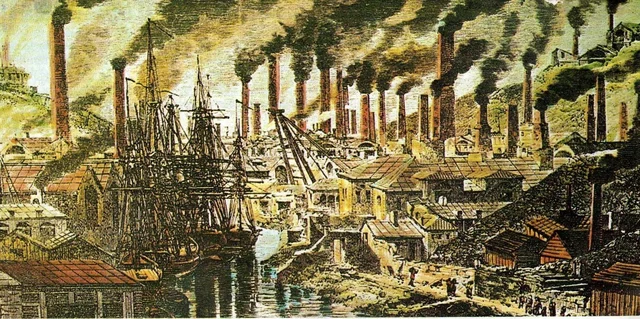 comienzo de la primera  revolución industrial
