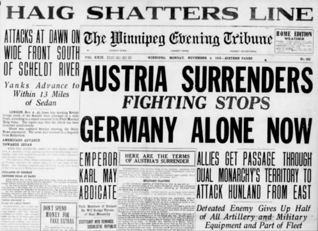Austria-Hungary Surrenders