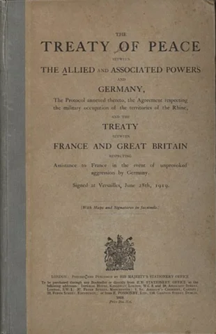 The Treaty of Versailles.