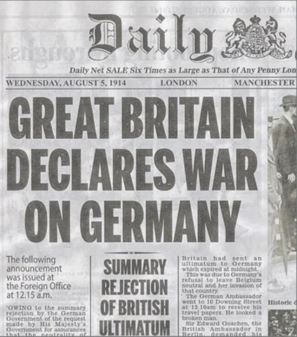 Germany Invades Belgium & Britain Joins the War