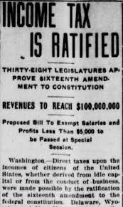 The 16th Amendment is Passed