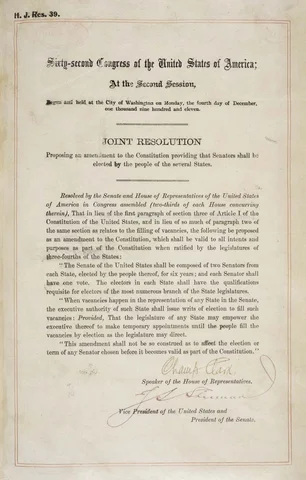The 17th Amendment is Passed