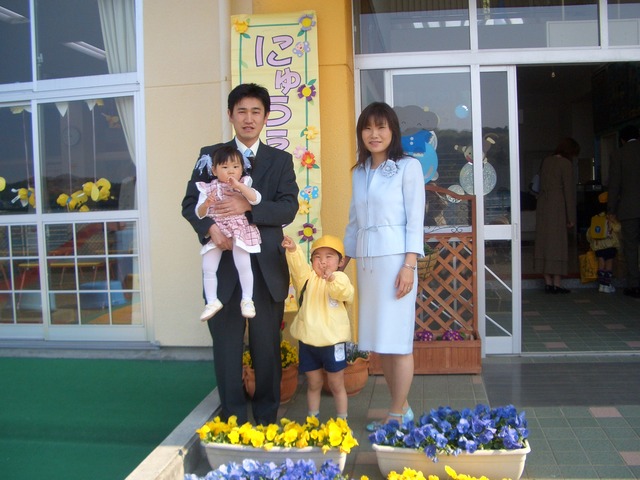 Entrance day of Kindergaeten in Japan