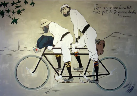 RAMON CASAS, Ramon Casa i Pere Romeu en un automòbil