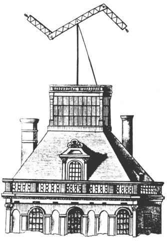 Long distance semaphore telegraph line