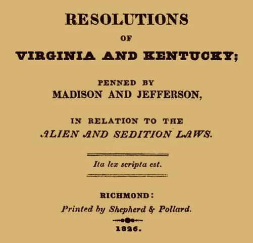 Virginia and Kentuck Resolutions
