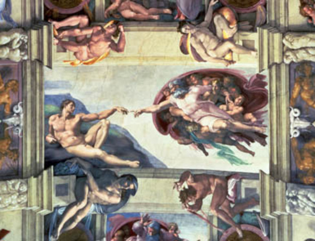 Michelangelo Bonarroti, Creation of Adam (High Renaissance)