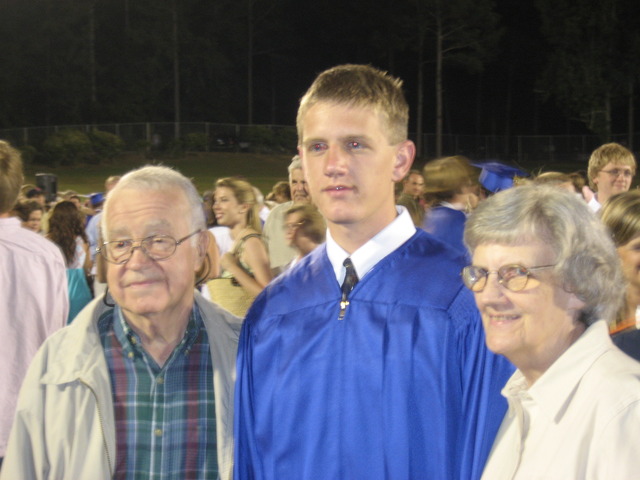 This is me on graduation night with my dad's parents