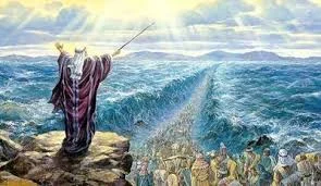 God parts the Red sea