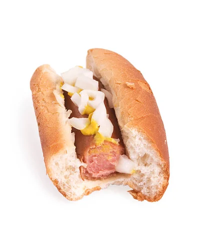 Half a hot dog