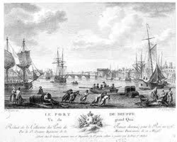 Verrazzano settles in Port of Dieppe, France.(exact date unknown)