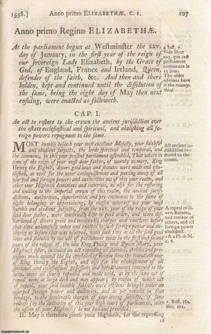 1559 Act of Supremacy