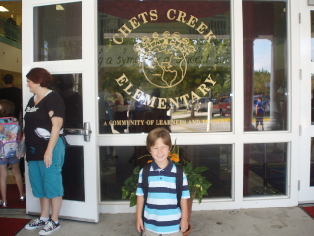 Carson's first day of school