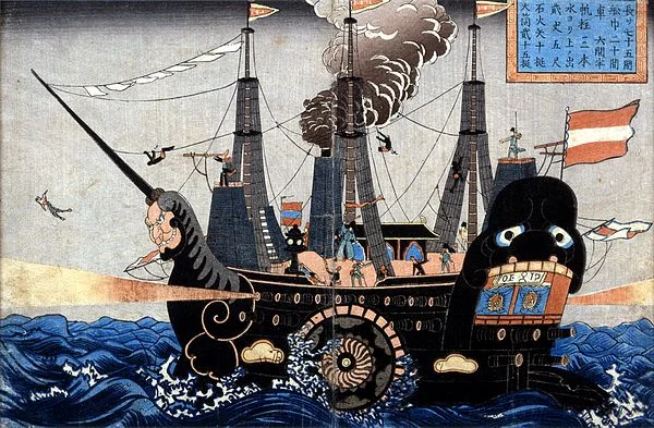 Commodore Matthew Perry arrives in Tokyo Bay