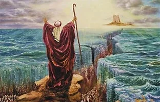 God parts the Red Sea