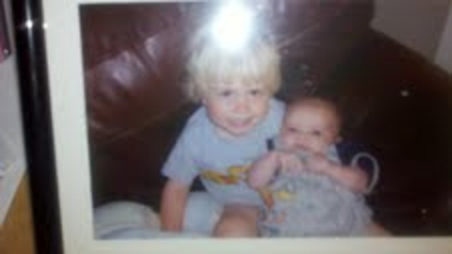 James with his brand new brother, William