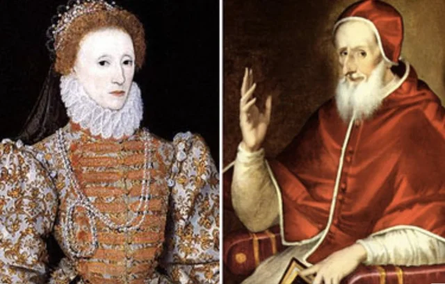 Pope Pius V excommunicated Elizabeth