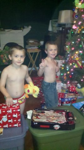 James & William Xmas 2010