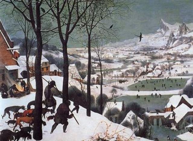 Pieter Bruegel, Hunters in the Snow (Northern Renaissance)