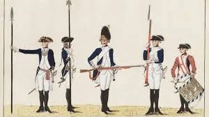 Hessian Soldiers are hired by King George 3