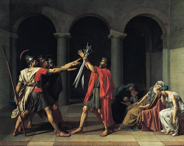 Jacques-Louis David, Oath of the Horatii (Neoclassicism)