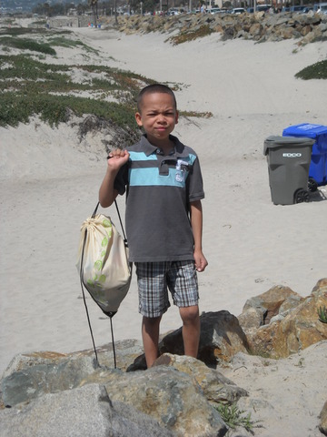 My first time at the beach.