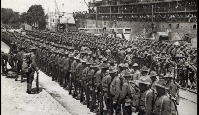First American Troops Land in France