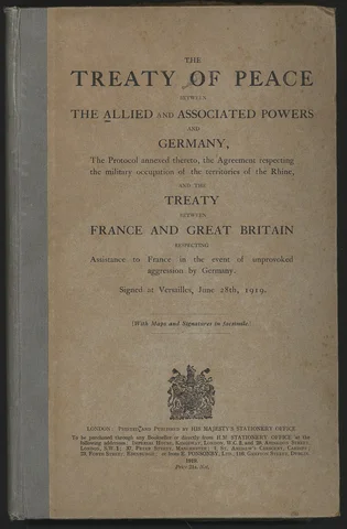 The Treaty of Versailles was signed, officially ending World War I
