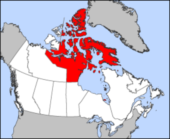 nunavut is formed from the eastern part of the nwt