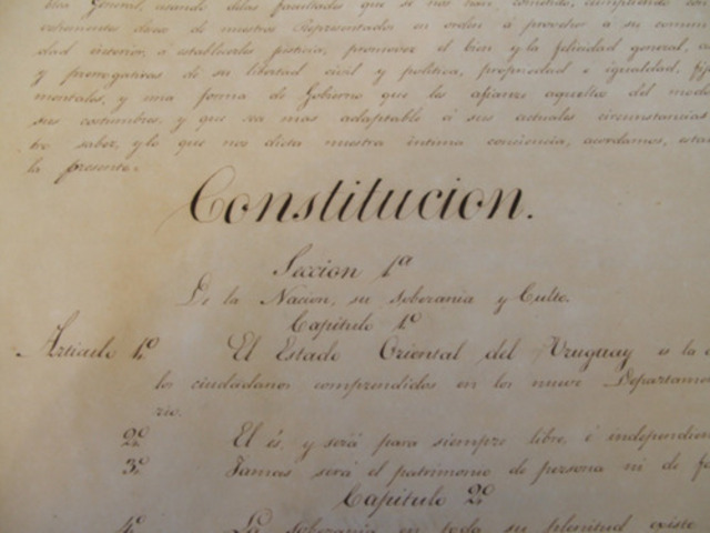 Uruguay Forms Constitution