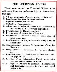 President Wilson's 14 points
